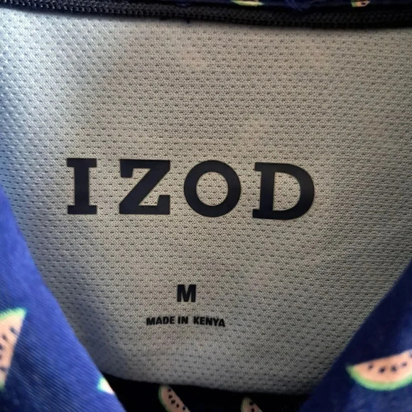 Men's IZOD WATERMELON BUTTON DOWN MED PREPPY BEACH SUMMER FESTIVAL GRAPHIC PRINT - Picture 3 of 6